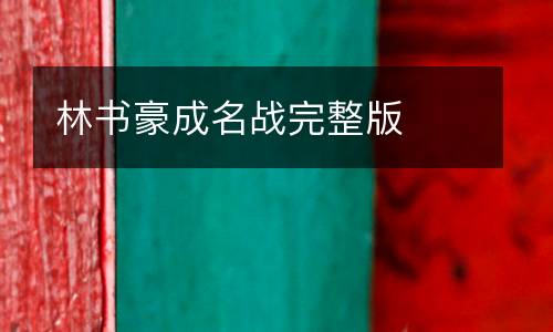 林書(shū)豪成名戰(zhàn)完整版